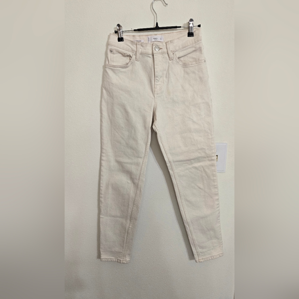Ming Ankle Cropped Cream Jeans